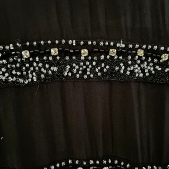 Zadig & Voltaire‎ Deluxe Jeweled Beaded Short Sleeve Mini Dress Black size small - Picture 4 of 15